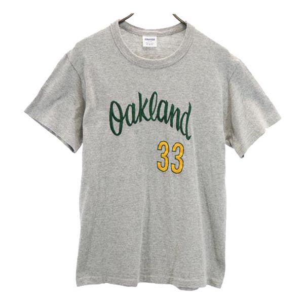 スターター 90s オールド USA製 半袖 Tシャツ M グレー系 STARTER Oakland33 メンズ