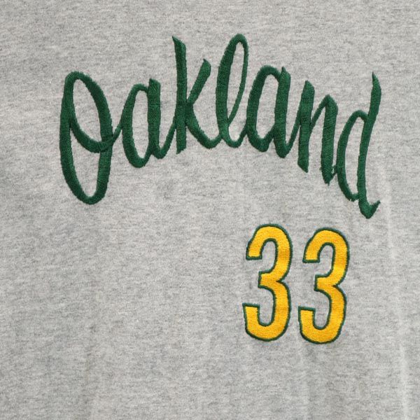 スターター 90s オールド USA製 半袖 Tシャツ M グレー系 STARTER Oakland33 メンズ