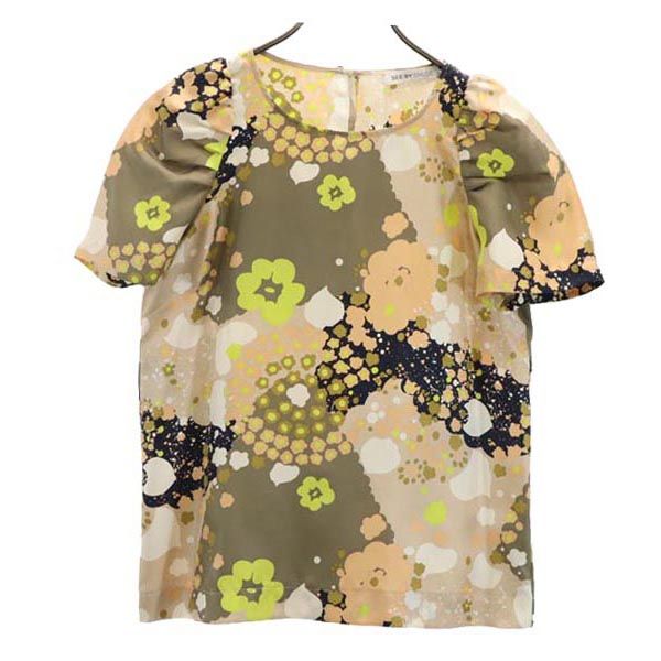 SEE BY CHLOE シーバイクロエ 総柄 半袖 カットソー 2 ブラウス レディース