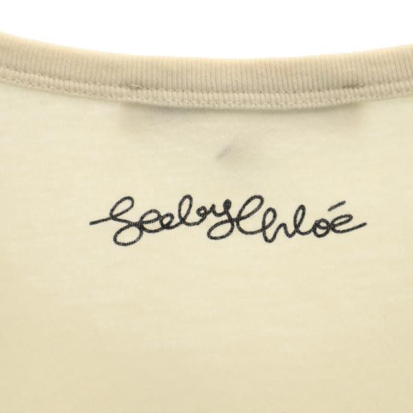 SEE BY CHLOE シーバイクロエ プリント 半袖 Tシャツ 4 ベージュ系 レディース