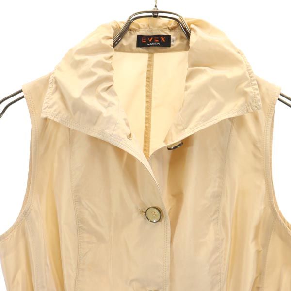 EVEX by KRIZIA エヴェックス バイ クリツィア 三陽商会 ノースリーブ シャツ 40 ベージュ ベルト付 レディース