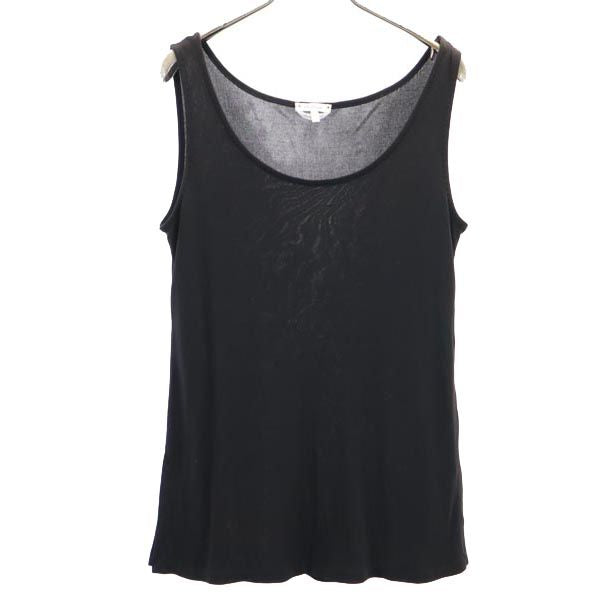 MAX MARA マックスマーラ ノースリーブ カットソー M 黒 裾スリット タンクトップ レディース