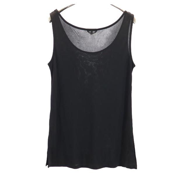 MAX MARA マックスマーラ ノースリーブ カットソー M 黒 裾スリット タンクトップ レディース