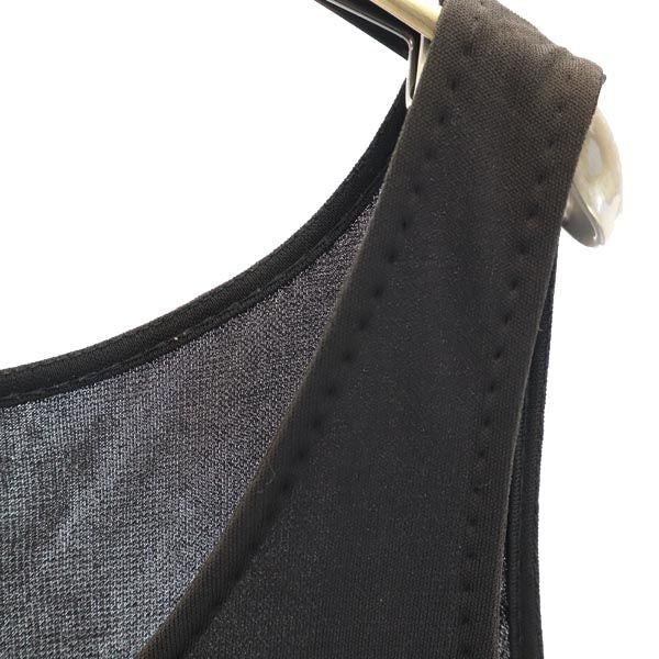 MAX MARA マックスマーラ ノースリーブ カットソー M 黒 裾スリット タンクトップ レディース