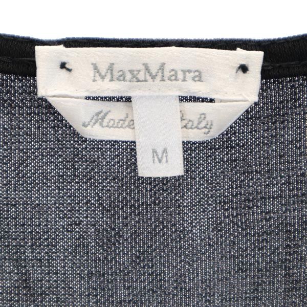 MAX MARA マックスマーラ ノースリーブ カットソー M 黒 裾スリット タンクトップ レディース