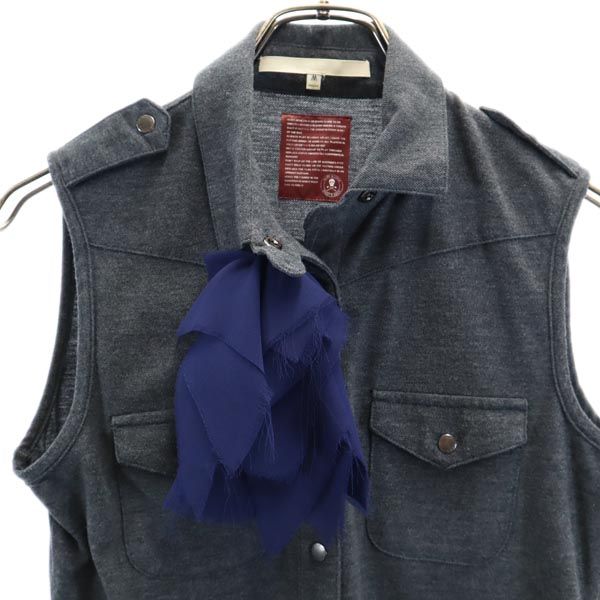 MARK&LONA マークアンドロナ 日本製 ノースリーブ カットソー M ダークグレー レディース