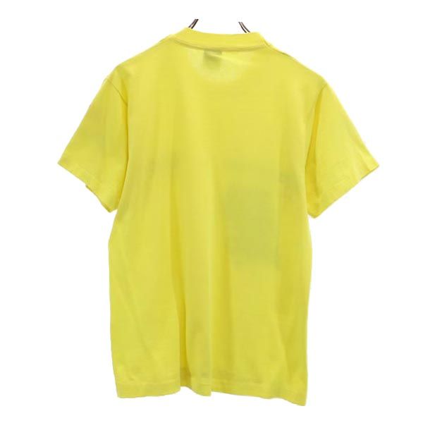 SCREEN STARS スクリーンスターズ 90s オールド USA製 半袖 Tシャツ M 黄 クルーネック ロゴプリント メンズ