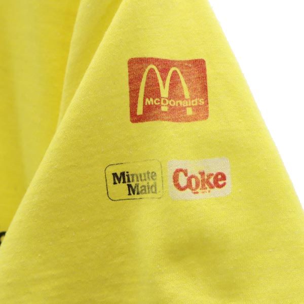 SCREEN STARS スクリーンスターズ 90s オールド USA製 半袖 Tシャツ M 黄 クルーネック ロゴプリント メンズ