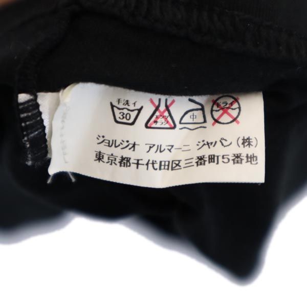 Emporio Armani エンポリオアルマーニ プリント 半袖 Vネック Tシャツ USA M ブラック系 ロゴ メンズ