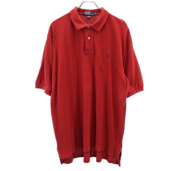 Polo by Ralph Lauren ポロバイラルフローレン 半袖 ポロシャツ XL 赤 鹿の子 メンズ