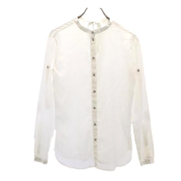 DIESEL ディーゼル バック リボン 長袖 シアー ブラウス XS 白 バックリボン シャツ レディース