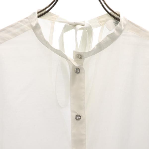 DIESEL ディーゼル バック リボン 長袖 シアー ブラウス XS 白 バックリボン シャツ レディース