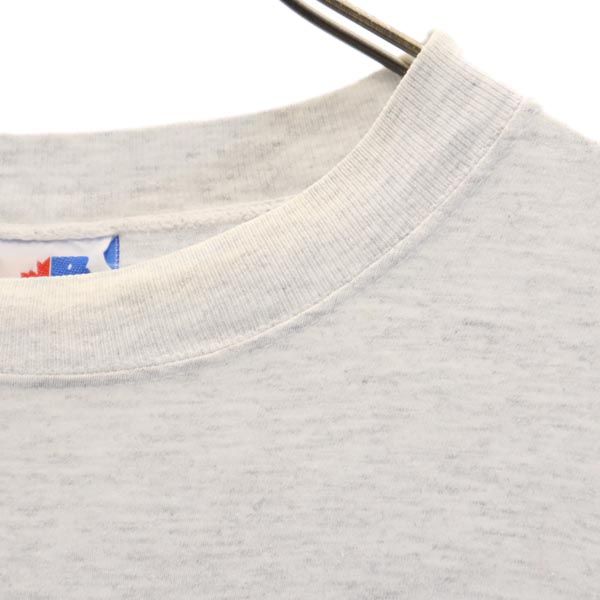 BULLETIN ATHLETIC 90s オールド バックプリント 半袖 Tシャツ L グレー アイスホッケー メンズ