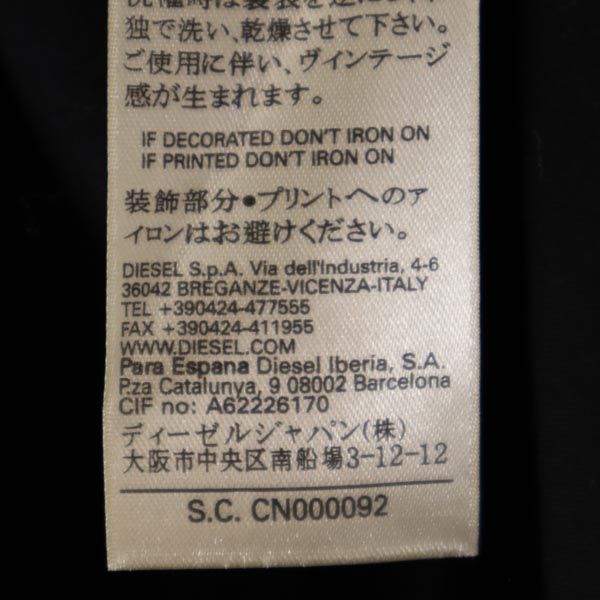 DIESEL ディーゼル プリント ノースリーブ カットソー XS ブラック系 レディース