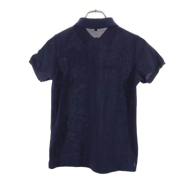 PEARLY GATES パーリーゲイツ 日本製 ゴルフ 半袖 ポロシャツ 0 紺 鹿の子 レディース