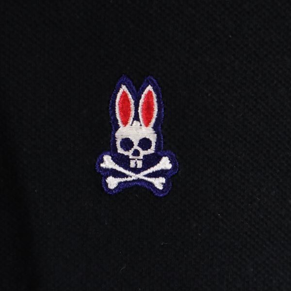 Psycho Bunny サイコバニー ゴルフ 半袖 ポロシャツ Ｍ 黒 鹿の子 メンズ