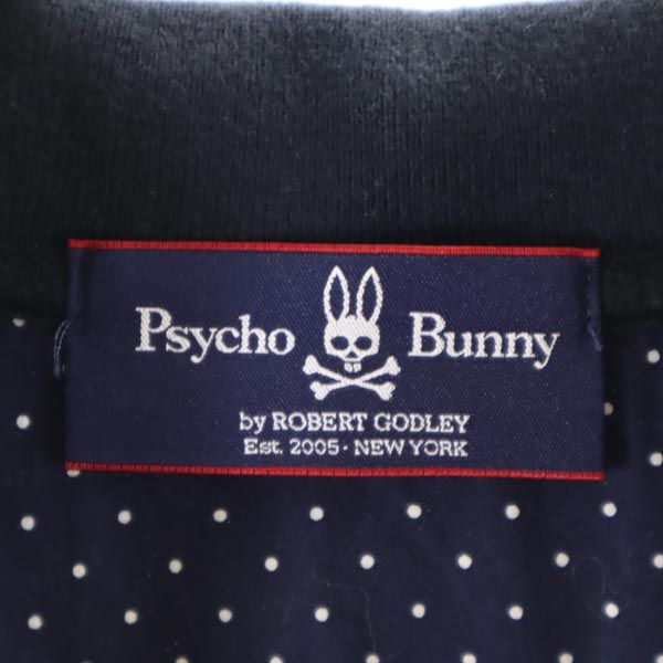 Psycho Bunny サイコバニー ゴルフ 半袖 ポロシャツ Ｍ 黒 鹿の子 メンズ