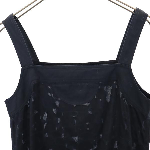 MARC BY MARC JACOBS マークバイマークジェイコブス 花柄 ノースリーブ カットソー 6 ブラック レディース