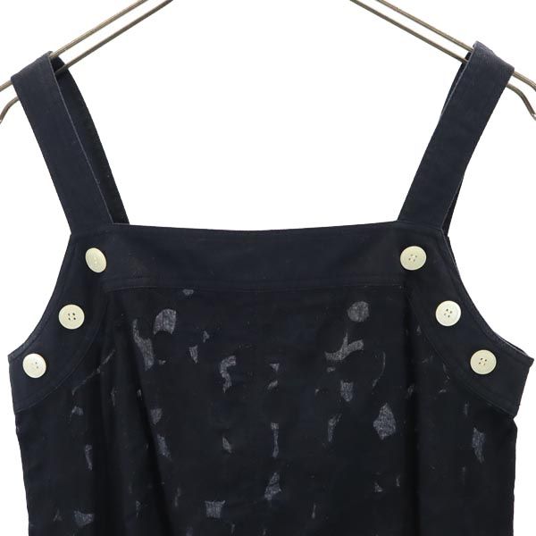 MARC BY MARC JACOBS マークバイマークジェイコブス 花柄 ノースリーブ カットソー 6 ブラック レディース