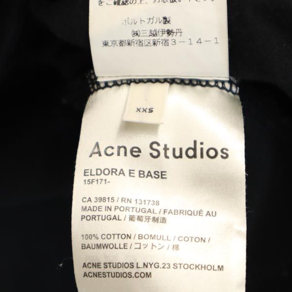 ACNE STUDIOS アクネストゥディオズ 半袖 シャツ XXS 黒 レディース