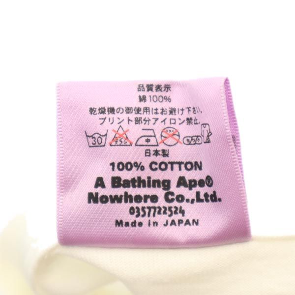 アベイシングエイプ 日本製 プリント 半袖 Tシャツ XS ホワイト系 A BATHING APE メンズ