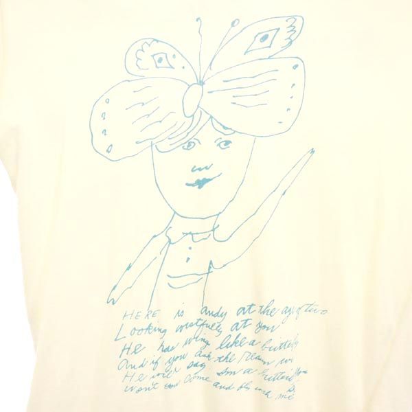 Andy Warhol アンディーウォーホル 日本製 プリント 半袖 Tシャツ FREE ベージュ系 レディース