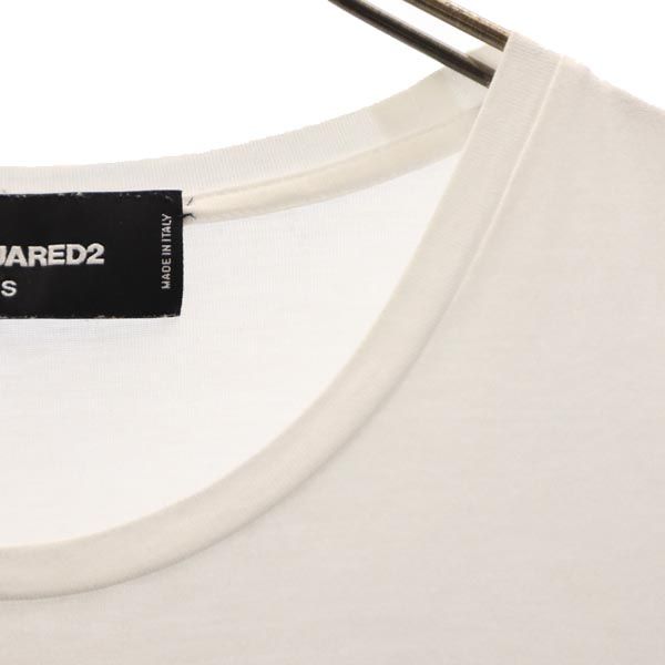 DSQUARED2 ディースクエアード イタリア製 プリント 半袖 Tシャツ S ホワイト系 レディース