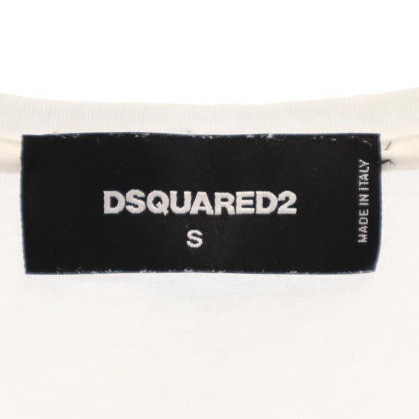 DSQUARED2 ディースクエアード イタリア製 プリント 半袖 Tシャツ S ホワイト系 レディース