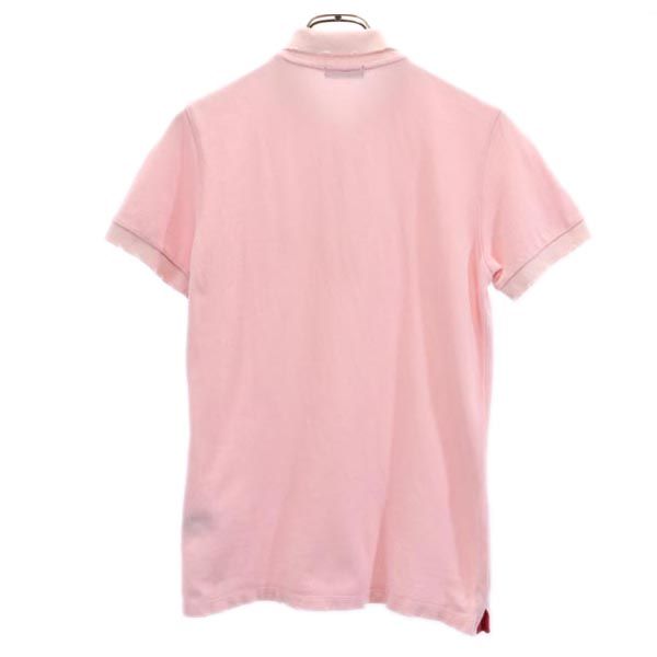 wjk ダブルジェイケイ 日本製 半袖 ダメージ加工 ポロシャツ S ピンク系 鹿の子 レディース
