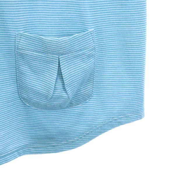 THE NORTH FACE ノースフェイス NTW11281 ボーダー 半袖 フード付 Tシャツ M ブルー系 アウトドア レディース