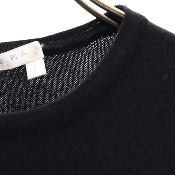PAULE KA ポールカ ウール 半袖 ニット カットソー S ブラック系 レディース