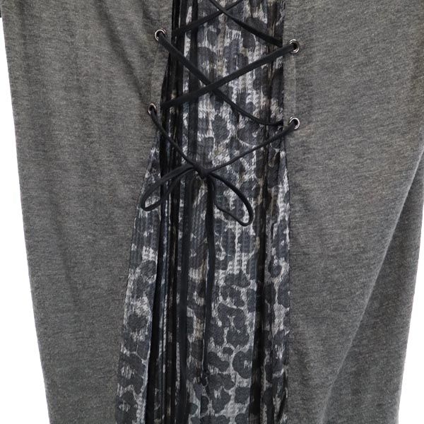 Sacai サカイ 日本製 半袖 ワンピース 2 グレー系 チュニック レディース