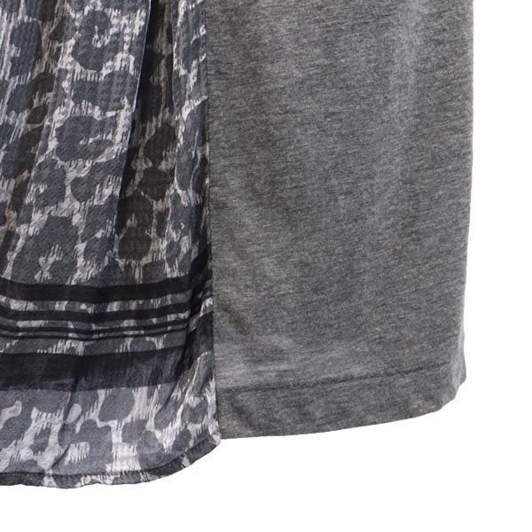 Sacai サカイ 日本製 半袖 ワンピース 2 グレー系 チュニック レディース