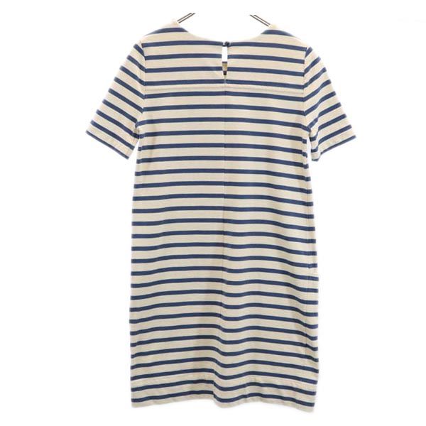 MARC BY MARC JACOBS マークバイマークジェイコブス ボーダー 半袖 ワンピース XS ホワイト系 レディース