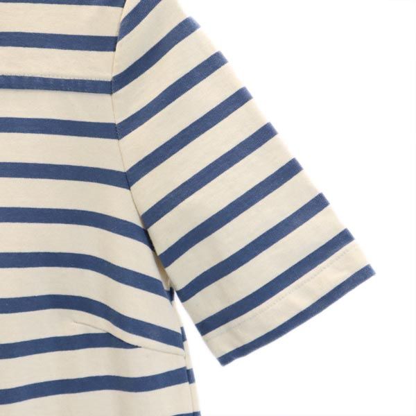 MARC BY MARC JACOBS マークバイマークジェイコブス ボーダー 半袖 ワンピース XS ホワイト系 レディース