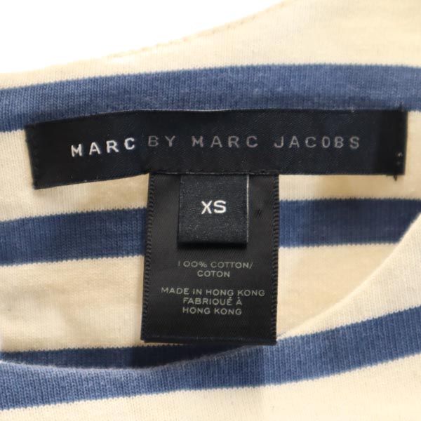 MARC BY MARC JACOBS マークバイマークジェイコブス ボーダー 半袖 ワンピース XS ホワイト系 レディース