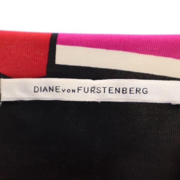 DIANE VON FURSTENBERG ダイアンフォンファステンバーグ シルク 長袖 ワンピース 0 サイドリボン レディース