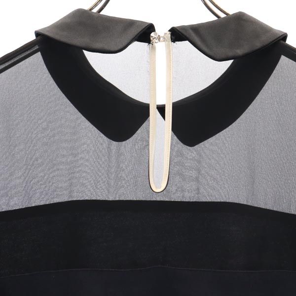 UNDERCOVER アンダーカバー 日本製 半袖 シースルー切替 カットソー 2 ブラック レディース