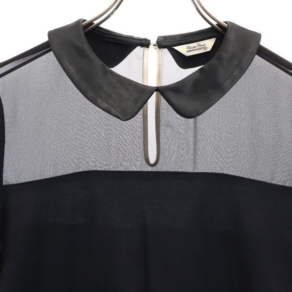 UNDERCOVER アンダーカバー 日本製 半袖 シースルー切替 カットソー 2 ブラック レディース