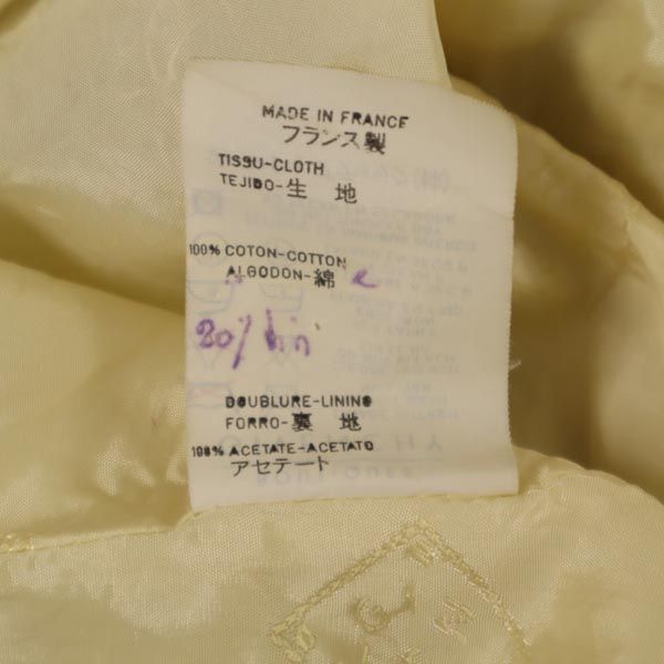 Givenchy ジバンシー フランス製 半袖 ノーカラージャケット ベージュ レディース