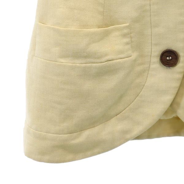 Givenchy ジバンシー フランス製 半袖 ノーカラージャケット ベージュ レディース