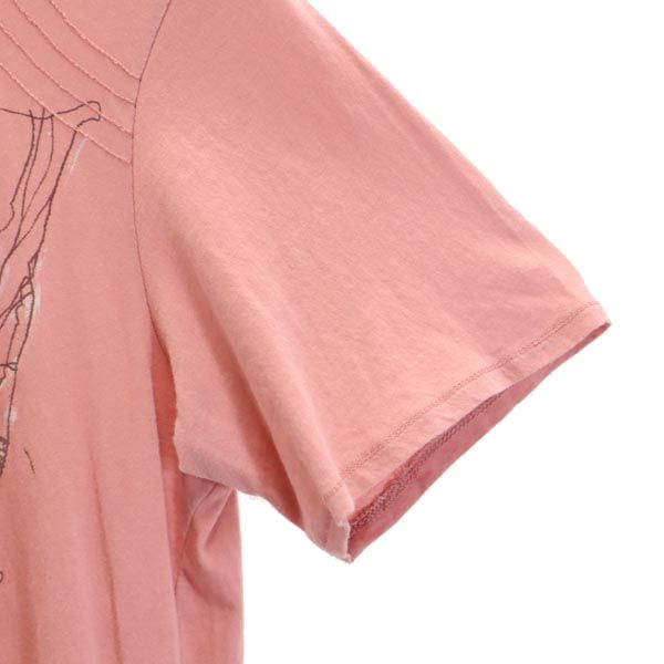 DIESEL ディーゼル プリント 半袖 Tシャツ XS ピンク系 メンズ