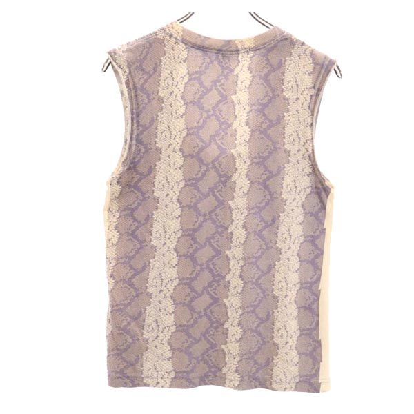 MARC JACOBS マークジェイコブス パイソン柄 ノースリーブ カットソー S ベージュ系 レディース
