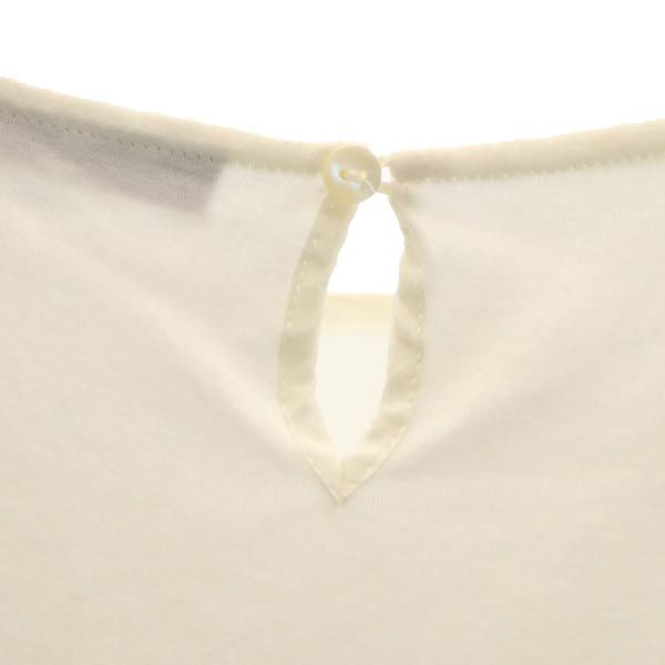 トゥモローランド シルクブレンド ノースリーブ 段々フリル カットソー 38 ホワイト系 TOMORROWLAND レディース