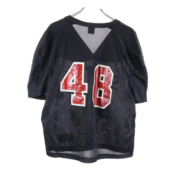 NIKE ナイキ USA製 背番号48 アメリカンフットボール 半袖 ウェア L ブラック アメフト メンズ