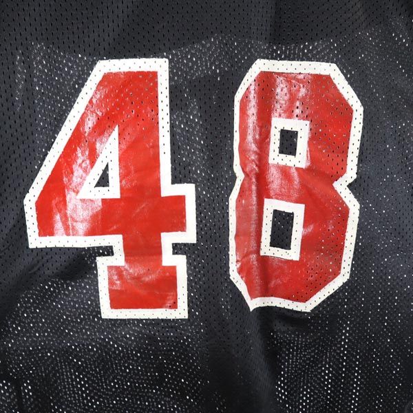 NIKE ナイキ USA製 背番号48 アメリカンフットボール 半袖 ウェア L ブラック アメフト メンズ