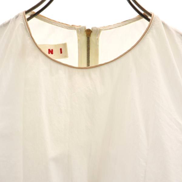 MARNI マルニ ノースリーブ カットソー 38 ホワイト系 バックプリント レディース