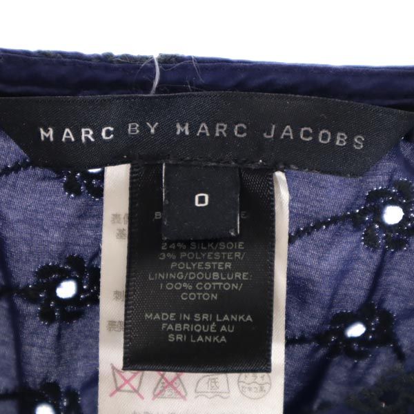 マークバイマークジェイコブス ノースリーブ ワンピース 0 ネイビー系 MARC BY MARC JACOBS バックプリント レディース