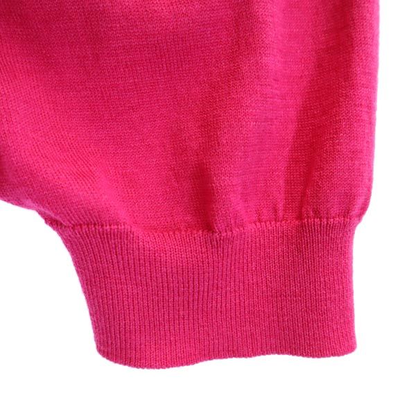 LANVIN en Bleu ランバンオンブルー ウール 半袖 肩デザイン ニット カットソー 38 ピンク系 レディース