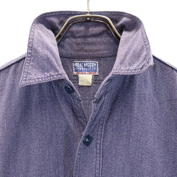 REAL McCOY リアルマッコイ 半袖 ワークシャツ 14 青系 メンズ